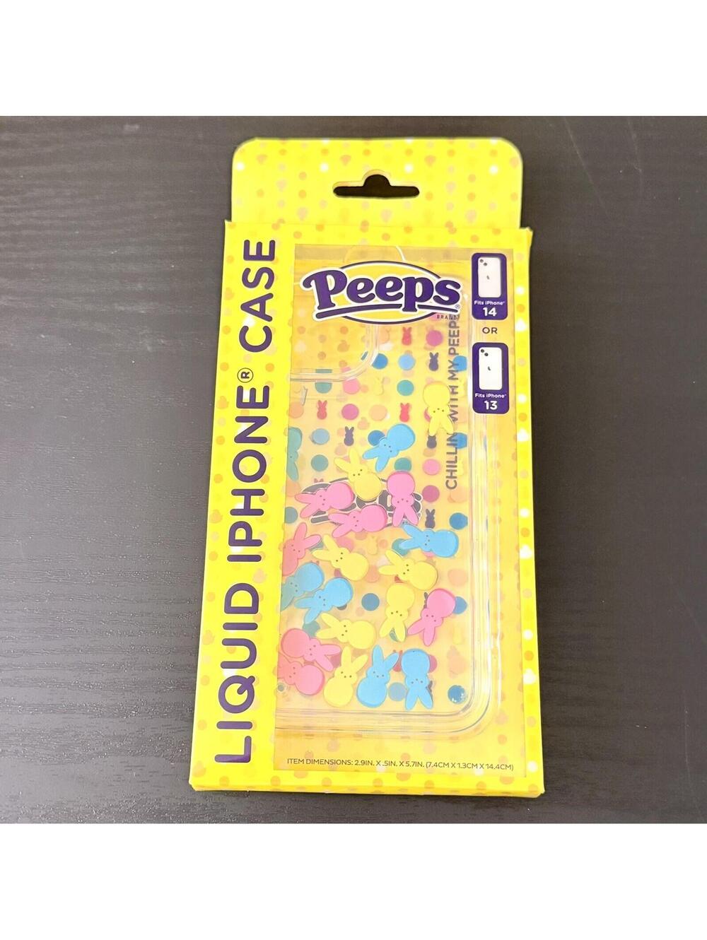 NIB Peeps bunnies liquid iPhone 13/14 phone case‎ EASTER BASKET STUFFER